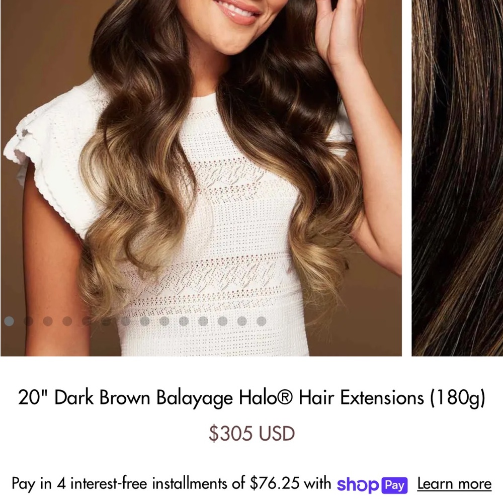 Luxy Dark brown balayage 20’’ Halo
